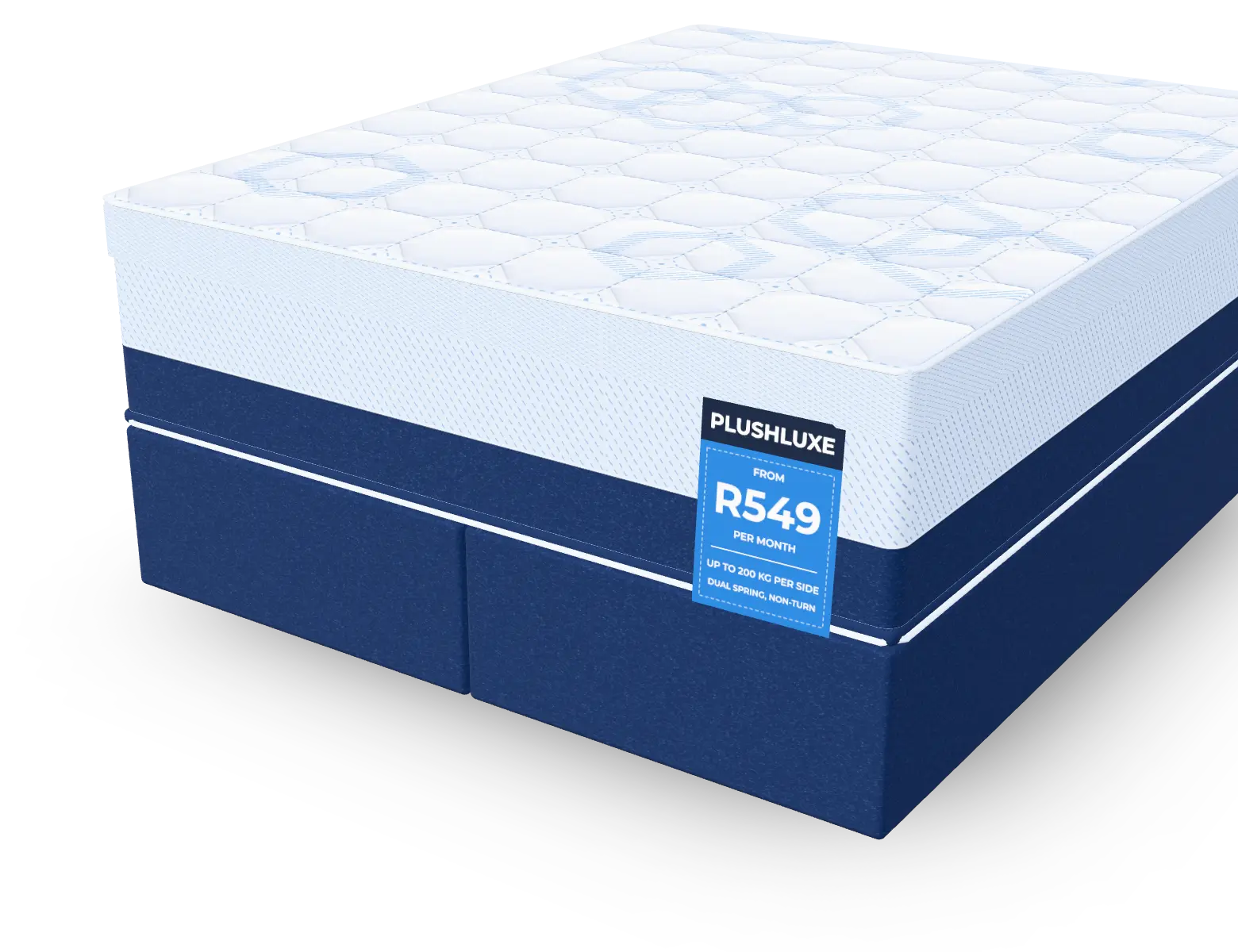 PlushLuxe bed with its base